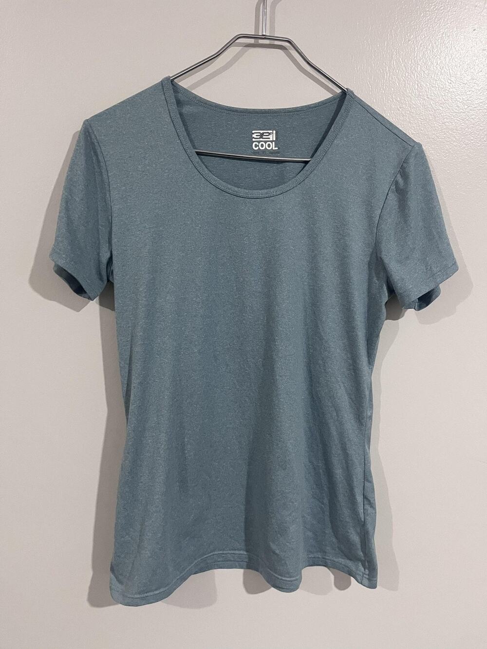 32 Degrees T-Shirt Womens Blue Basic Crew Neck Short Sleeve Jersey Tagless